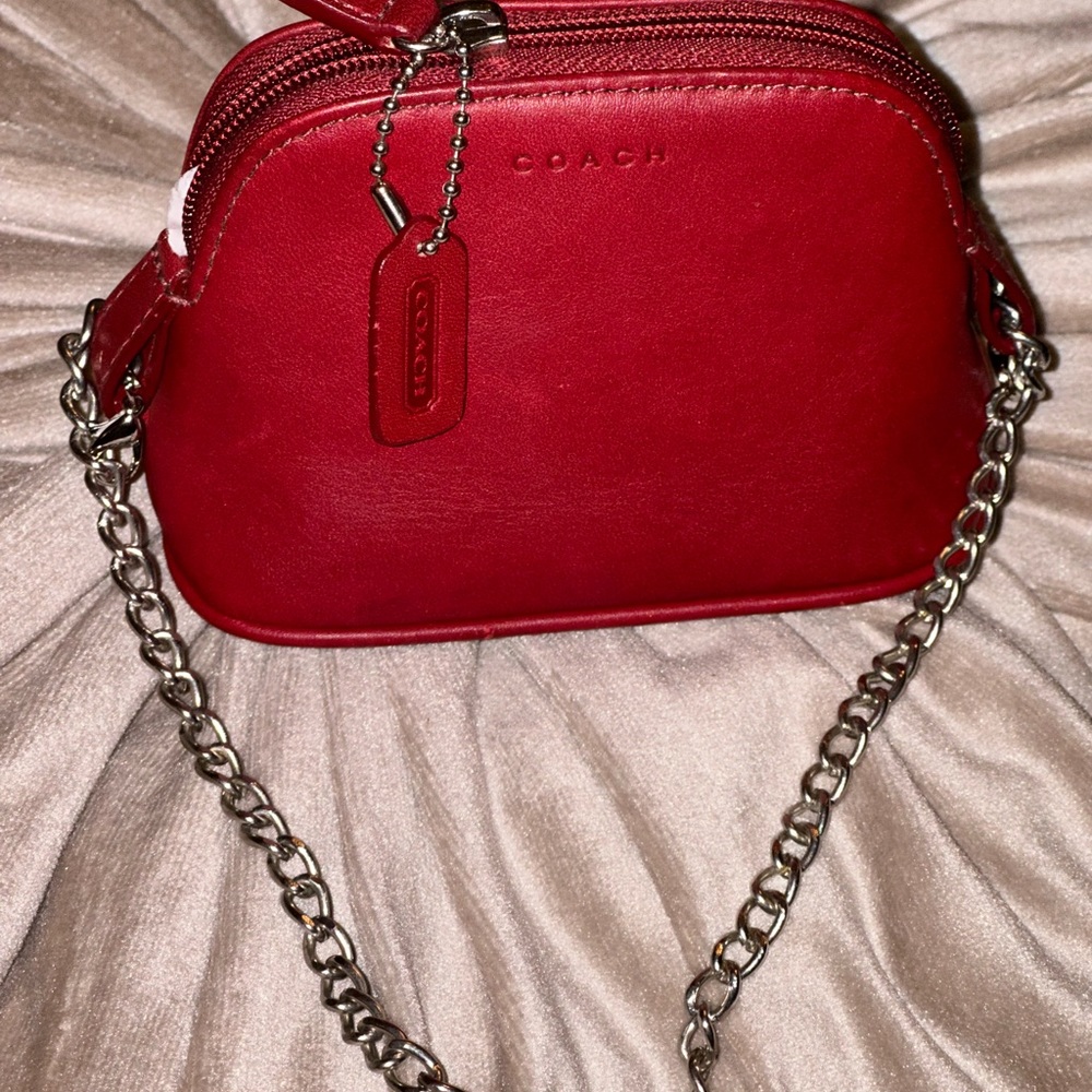 Couch leather Vintage pouch Red perfacet